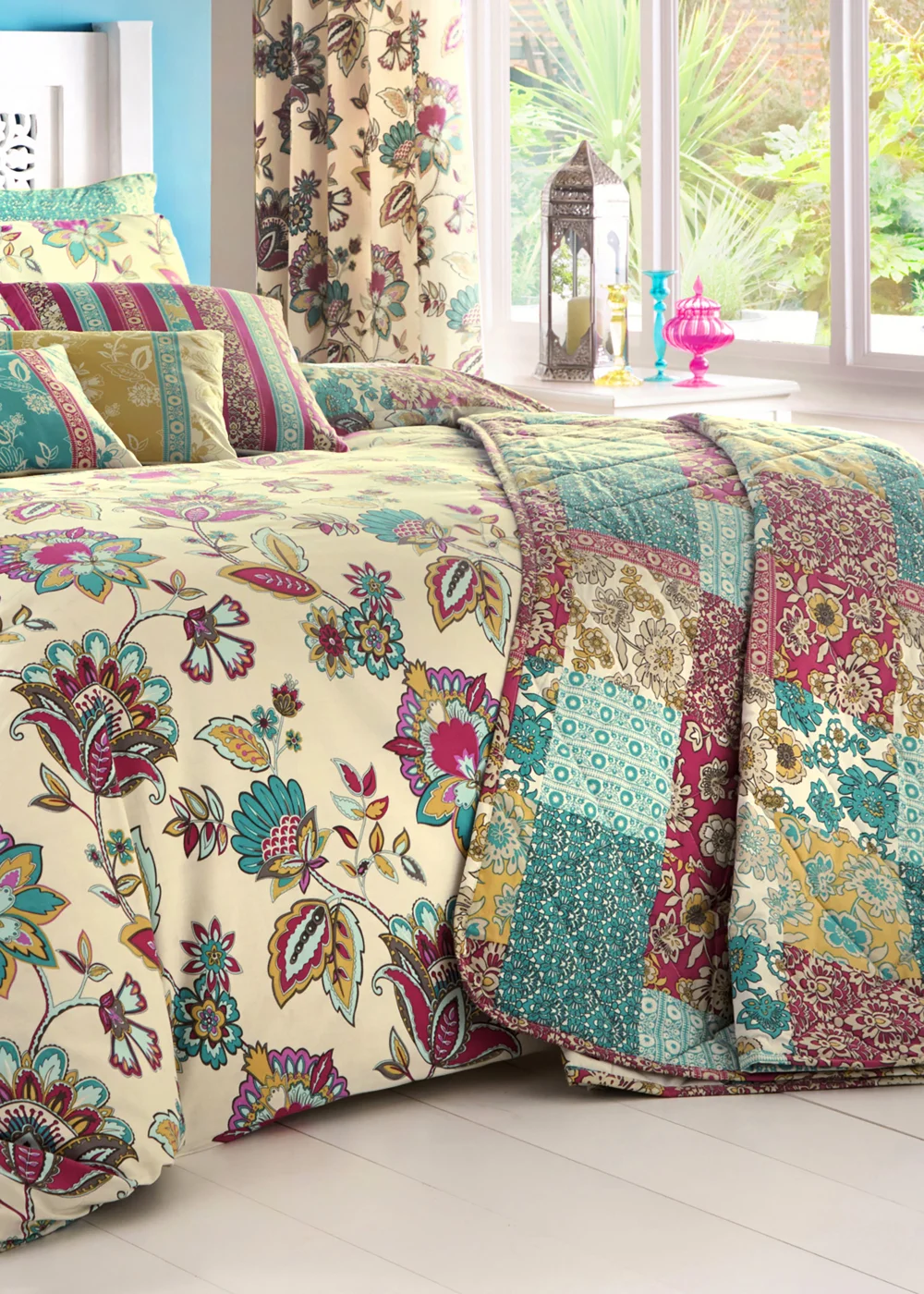 Dreams & Drapes Marinelli Blue Bedspread - 229 x 195cm Image 4