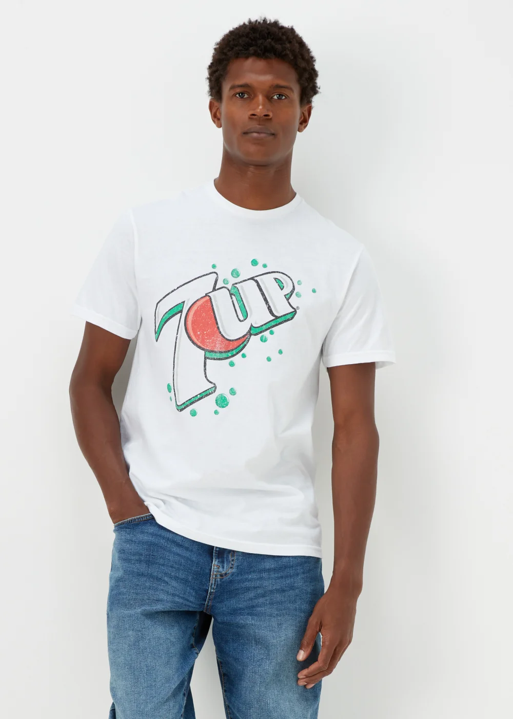 White 7 Up T-Shirt - Small Image 4