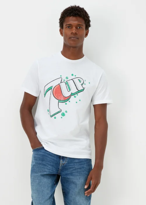 White 7 Up T-Shirt - Small Image 4