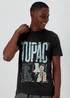 Black Tupac Print T-Shirt - S Image 1