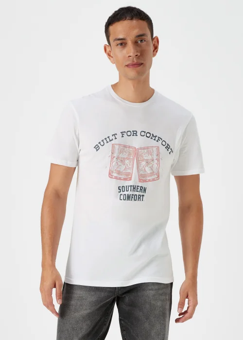 White Southern Comfort Print T-Shirt - S Image 1