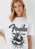 White Fender Print T-Shirt - S Image 4