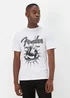 White Fender Print T-Shirt - S Image 5