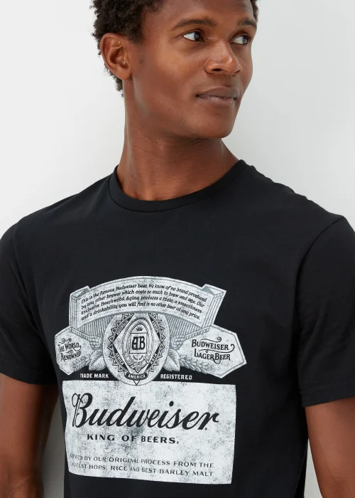Black Budweiser Print T-Shirt - S Image 3