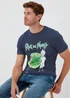 Navy Rick & Morty Print T-Shirt - Small Image 4
