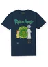 Navy Rick & Morty Print T-Shirt - Small Image 1