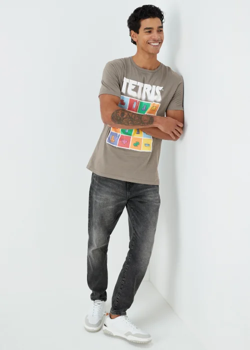 Charcoal Tetris T-Shirt - Small Image 4