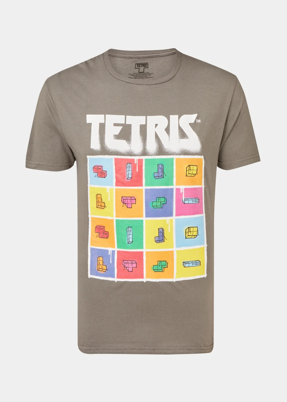 Charcoal Tetris T-Shirt - Small Image 5