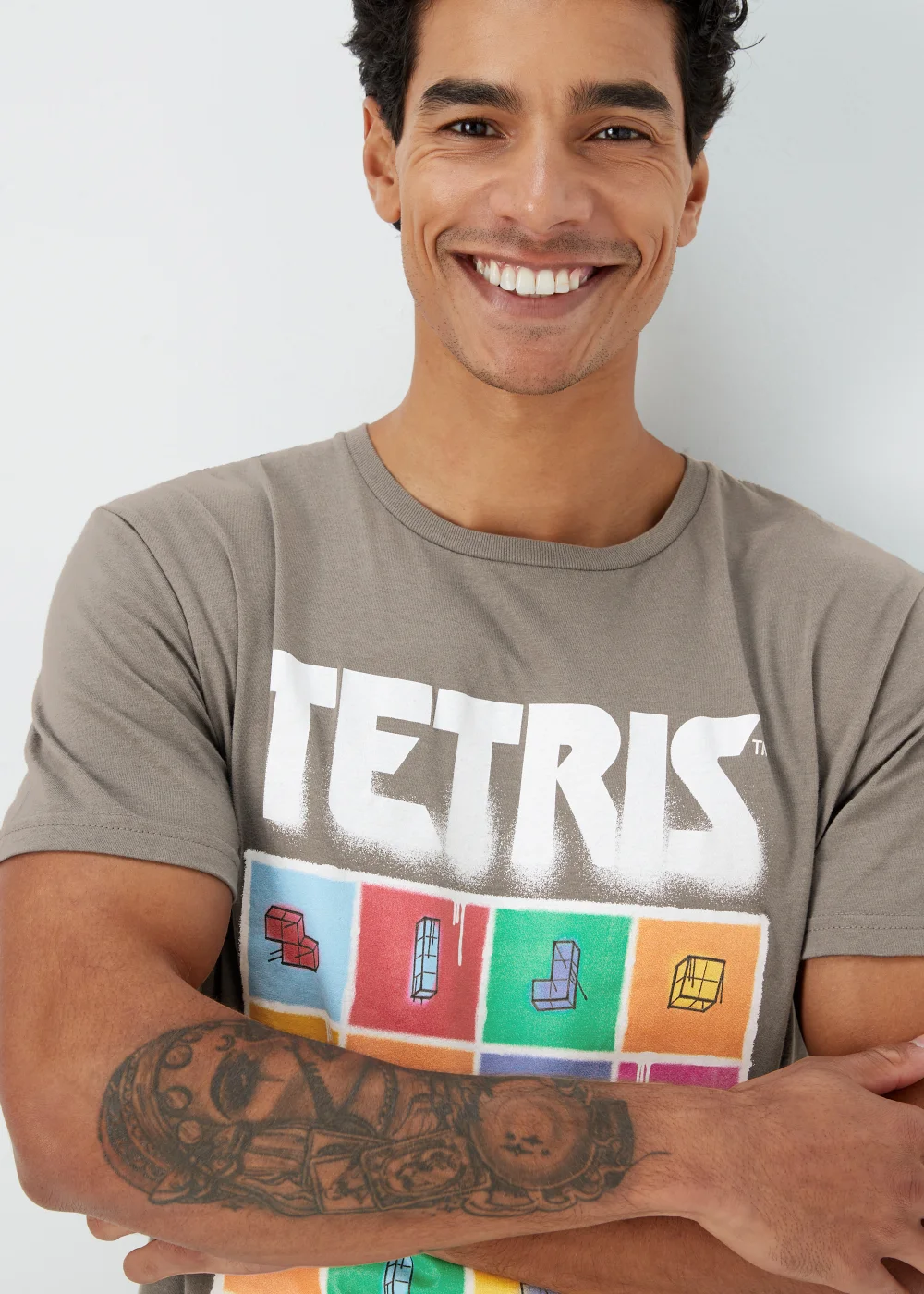 Charcoal Tetris T-Shirt - Small Image 3