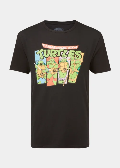 Mens Black Teenage Mutant Ninja Turtles Print T-Shirt - S Image 5