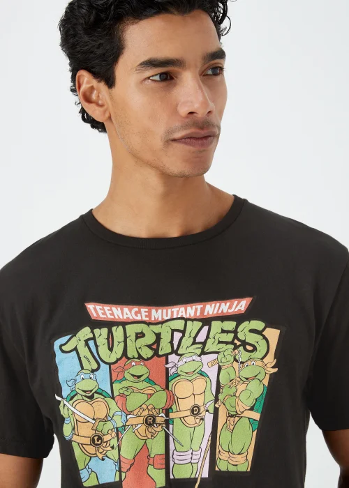 Mens Black Teenage Mutant Ninja Turtles Print T-Shirt - S Image 3
