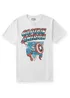 White Captain America Print T-Shirt - S Image 1