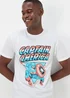 White Captain America Print T-Shirt - S Image 3