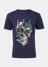 Navy Batman Mask Print T-Shirt - S Image 5