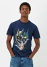 Navy Batman Mask Print T-Shirt - S Image 1