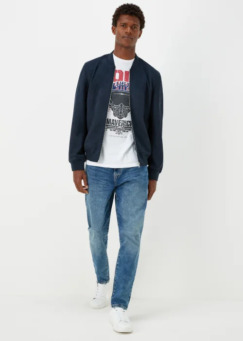 White Top Gun Print T-Shirt - Small Image 4