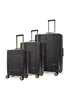 Rock Luggage Black Vintage Suitcase - Cabin Image 1