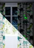 Bedlam Dino Glow in the Dark Multi Pencil Pleat Curtains - 66W X 72D (168x183cm) Image 2