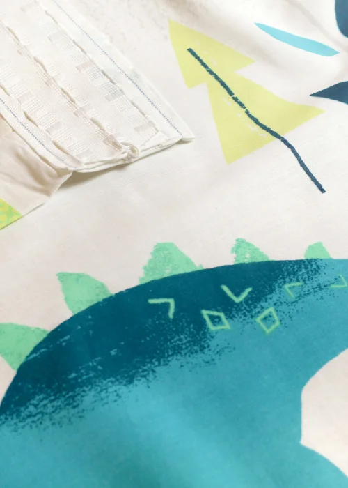 Bedlam Dino Glow in the Dark Multi Pencil Pleat Curtains - 66W X 72D (168x183cm) Image 3