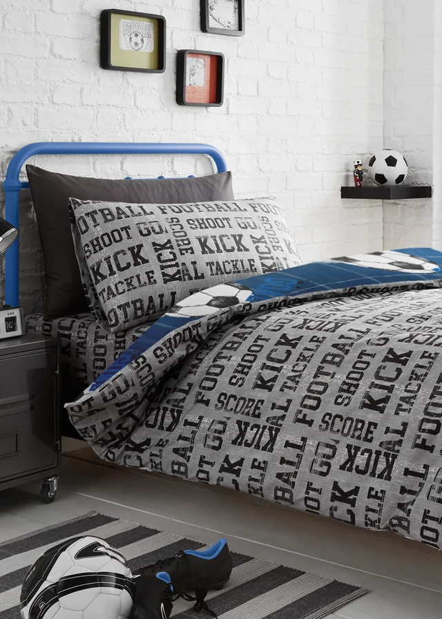 Bedlam Football Blue Duvet Cover Set