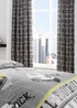 Bedlam Football Grey Pencil Pleat Curtains - 66W X 72D (168x183cm) Image 2