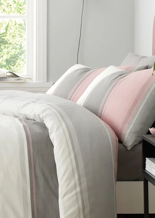 Fusion Betley Pink Duvet Cover Set - Single Image 2