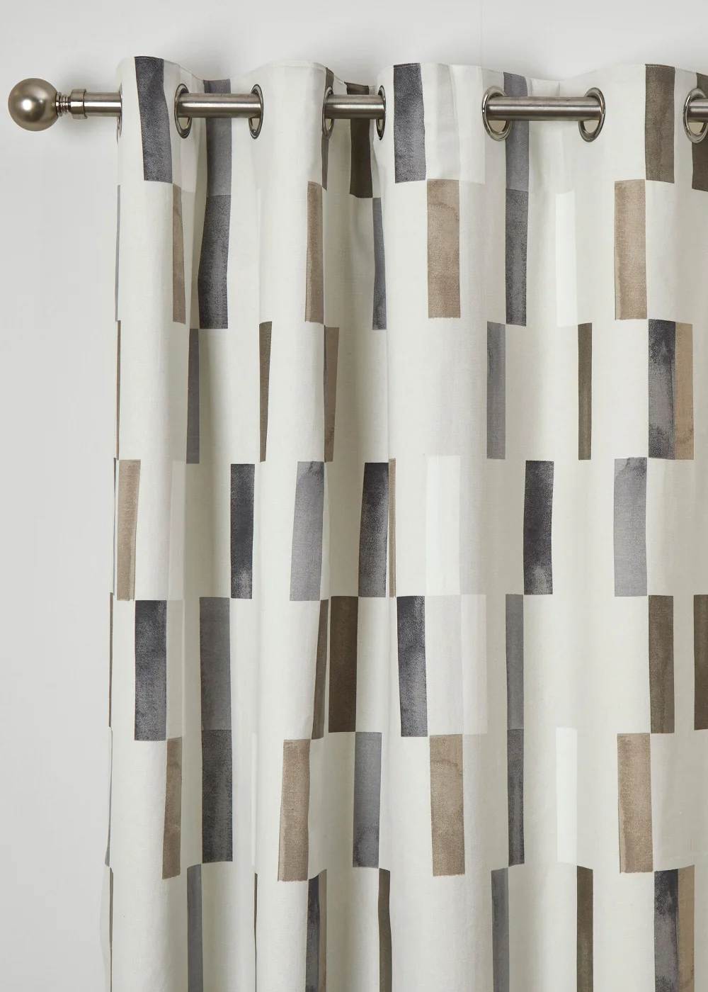 Fusion Oakland Natural Eyelet Curtains - 46W X 54D (116x137cm) Image 3