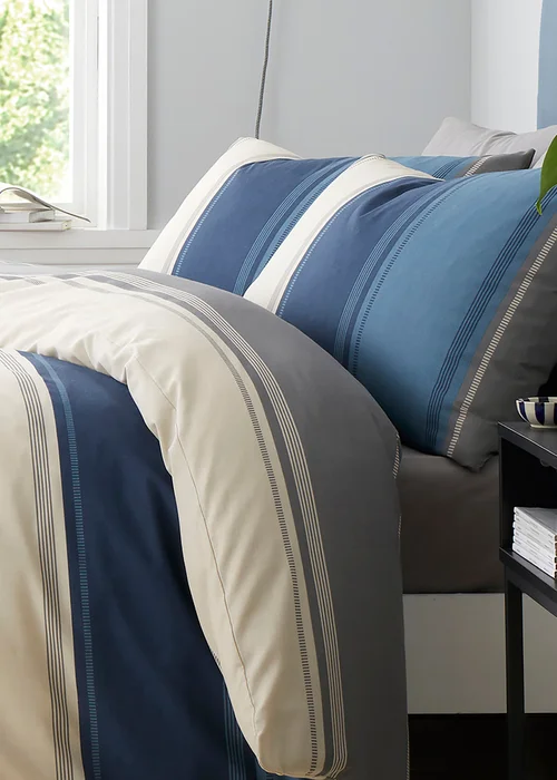 Fusion Betley Blue Duvet Cover Set - Single Image 2