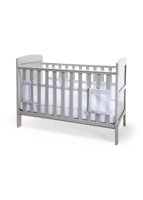 Clair de Lune 2 Pack Breathable Waffle Cot Bed Bumpers - One Size Image 2