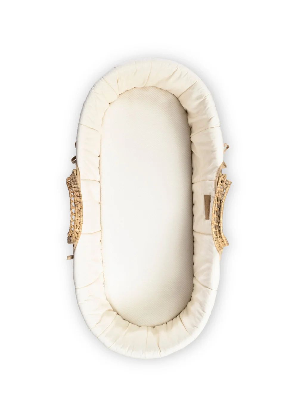 Clair de Lune Cream Organic Palm Moses Basket - One Size Image 4