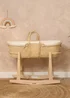 Clair de Lune Cream Organic Palm Moses Basket - One Size Image 5