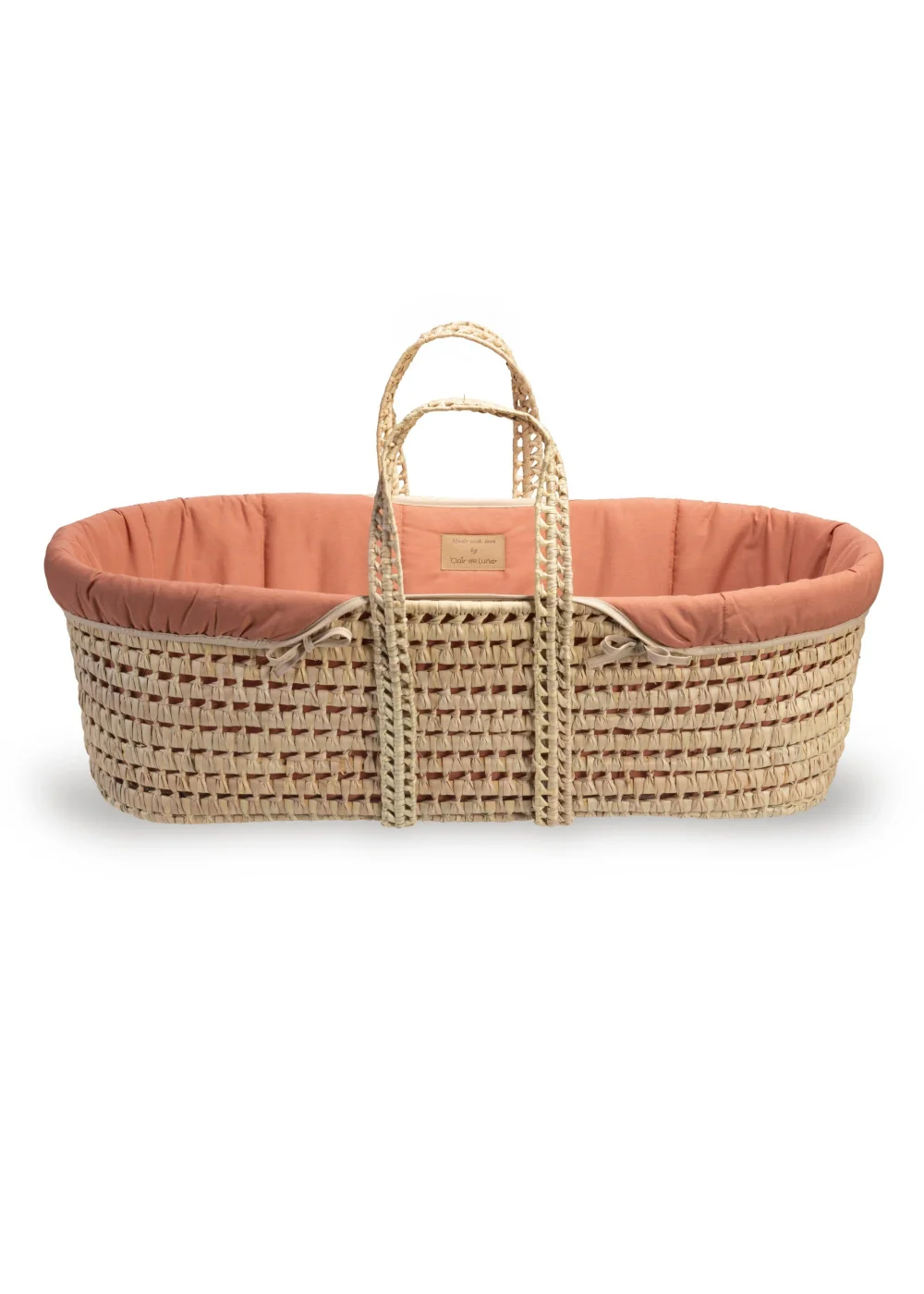 Clair de Lune Rust Organic Palm Moses Basket - One Size Image 1