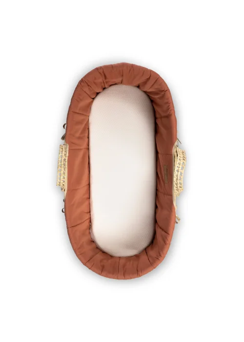 Clair de Lune Rust Organic Palm Moses Basket - One Size Image 3