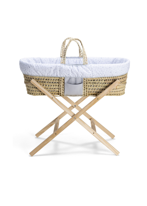 Clair de Lune Reversible Stars & Stripes Palm Moses Basket - One Size Image 3