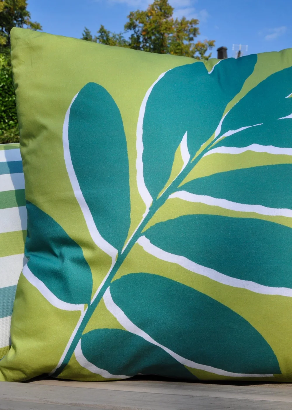 Fusion Leaf Print Filled Cushion - 43W X 43D Image 1
