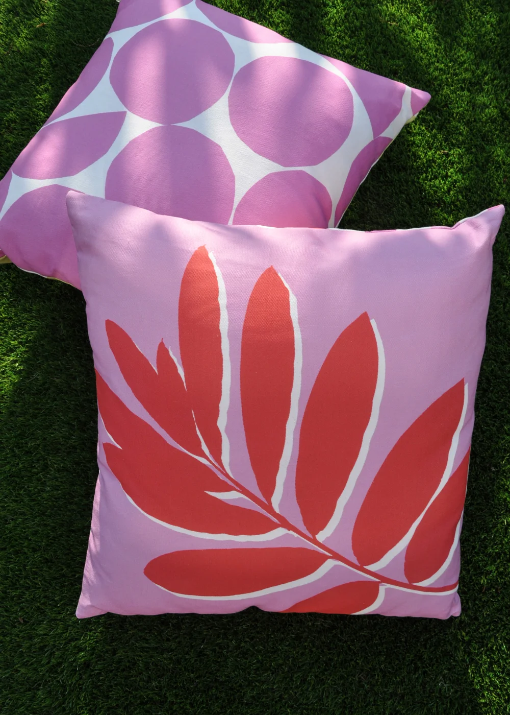 Fusion Leaf Print Filled Cushion - 43W X 43D Image 2