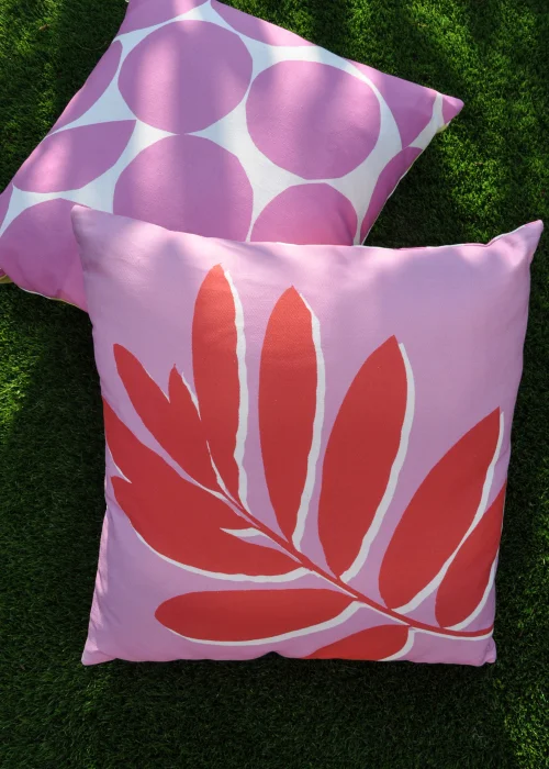 Fusion Leaf Print Filled Cushion - 43W X 43D Image 2