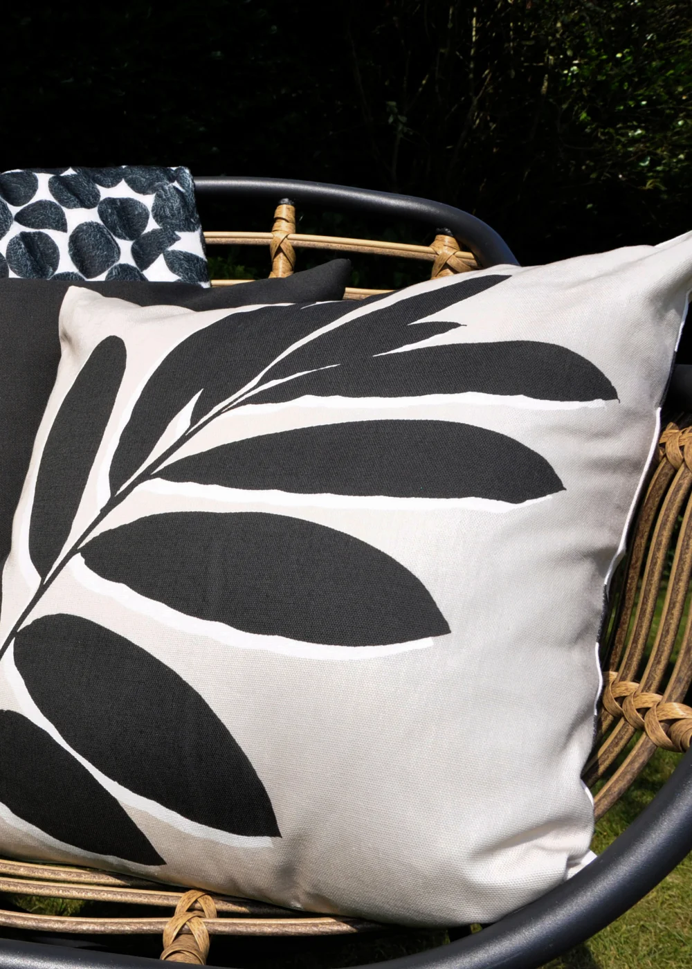 Fusion Leaf Print Filled Cushion - 43W X 43D Image 1