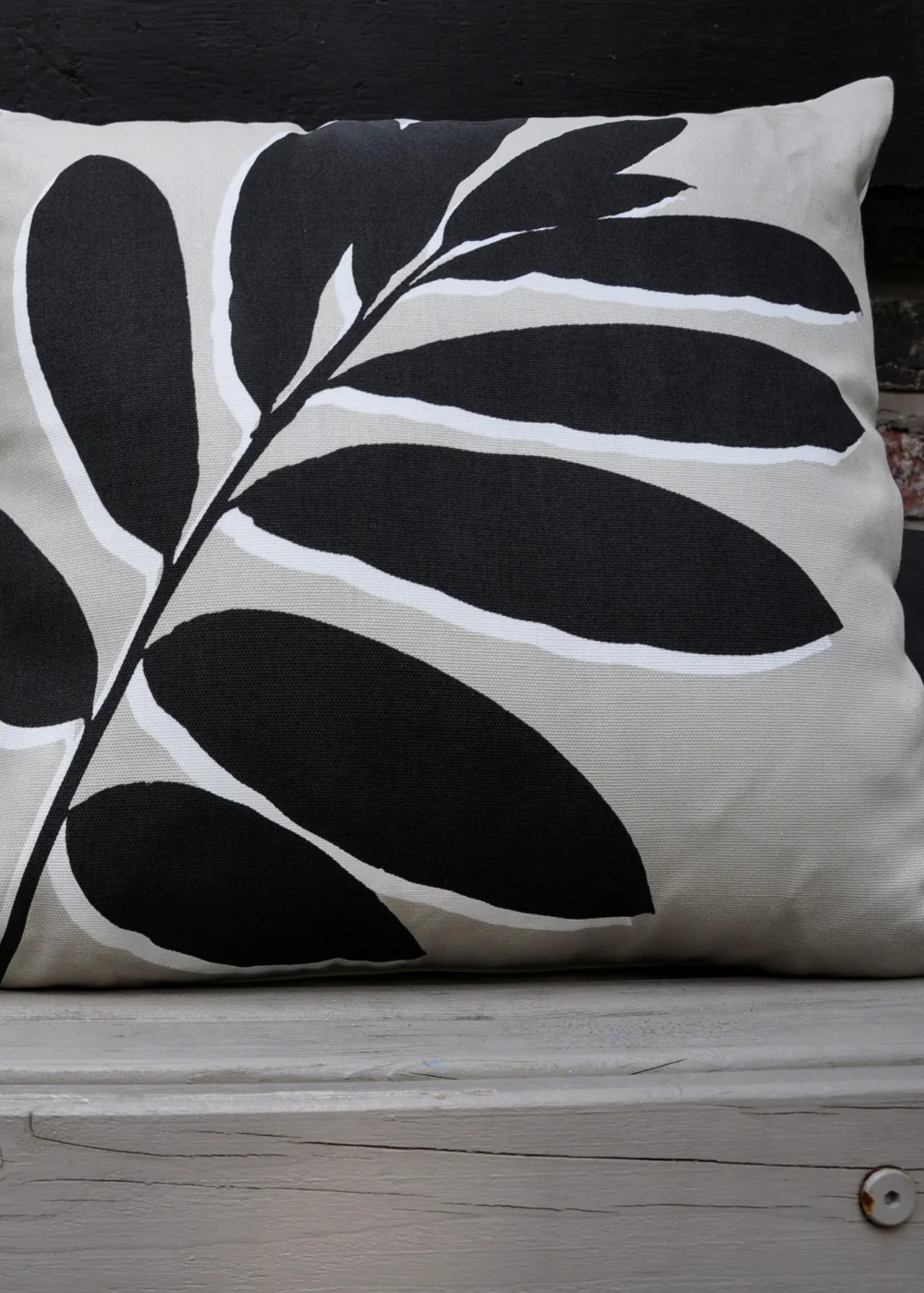 Fusion Leaf Print Filled Cushion - 43W X 43D Image 2
