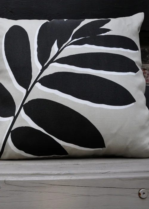 Fusion Leaf Print Filled Cushion - 43W X 43D Image 2