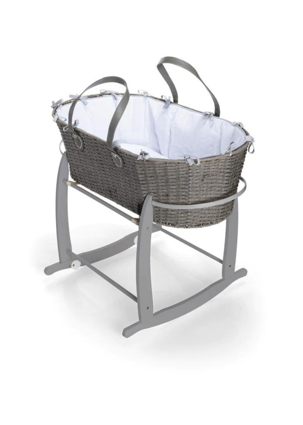 Clair de Lune Grey Moses Basket Bundle - One Size Image 2