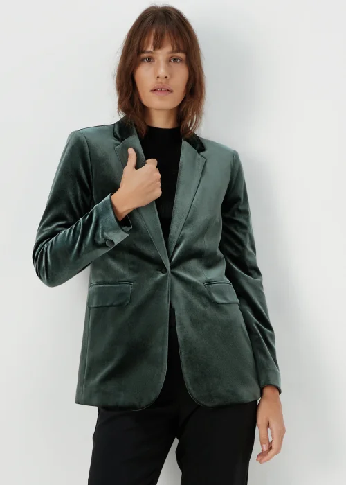 Et Vous Green Velvet Blazer - 8 Image 1