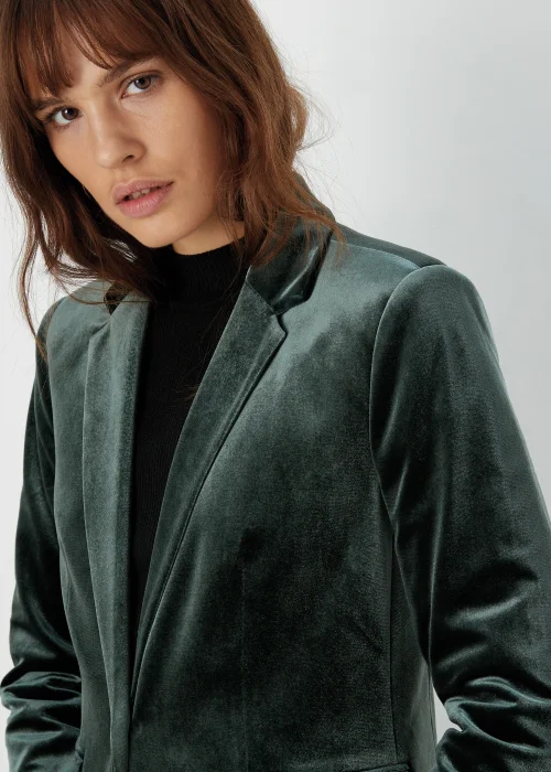 Et Vous Green Velvet Blazer - 8 Image 3