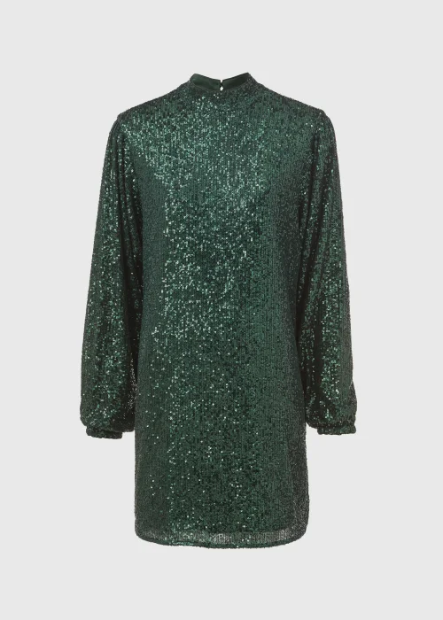 Et Vous Green Sequin Batwing Mini Dress - 8 Image 5