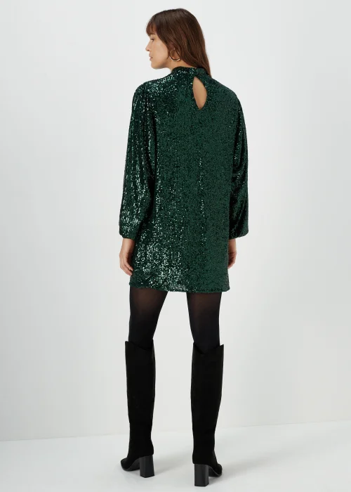 Et Vous Green Sequin Batwing Mini Dress - 8 Image 2