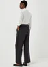 Et Vous Black Satin Side Stripe Trousers - Size 8 Image 2