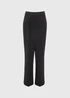 Et Vous Black Satin Side Stripe Trousers - Size 8 Image 5