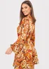 In the Style Danielle Orange Paisley Print Skater Dress - 8 Image 4