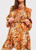 In the Style Danielle Orange Paisley Print Skater Dress - 8 Image 3