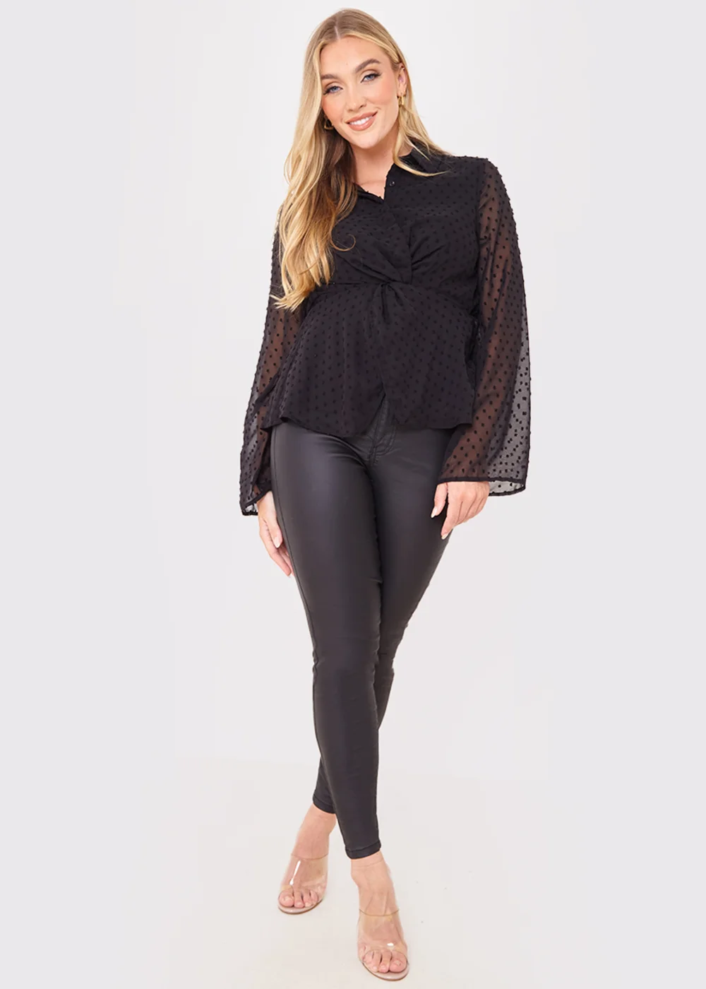 In the Style Jac Jossa Black Dobby Twist Blouse - 8 Image 3